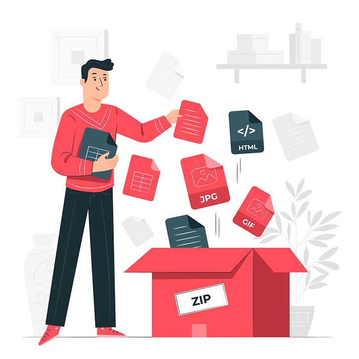 Come si comprime un file zip con php