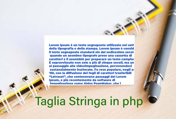 Come si taglia una stringa in Php